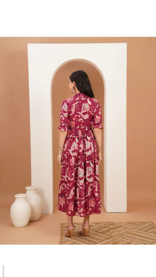 Berry Wrap Dress - 1